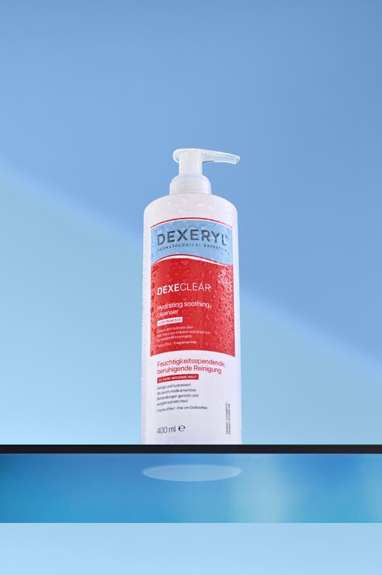 MD_DEXERYL_SoMe_dexeclear-hydrating-soothing-cleanser_400ml_Packshot_2025_EN_DE